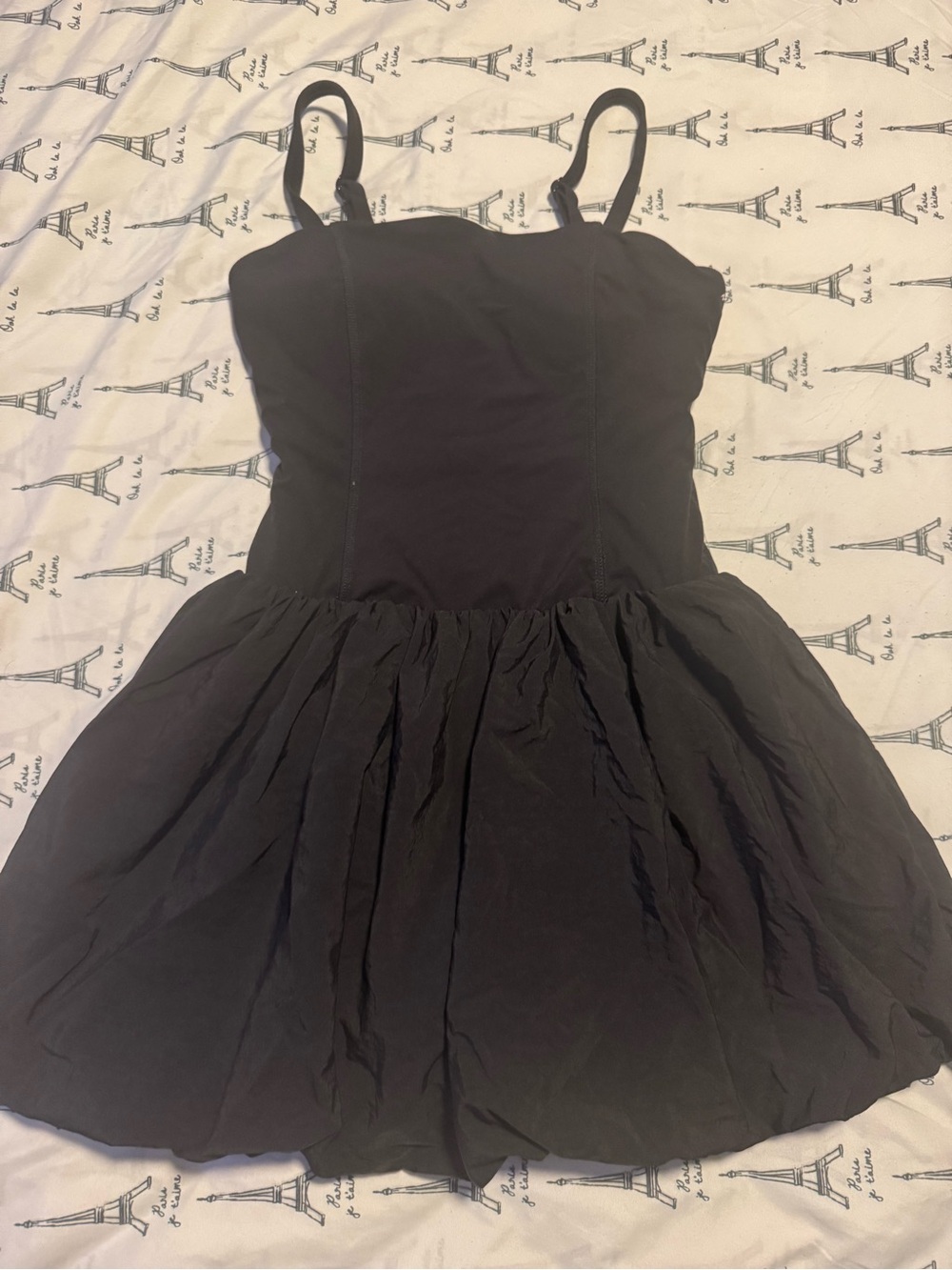 JoyLab Black Sleeveless Party Dress with Full Skirt